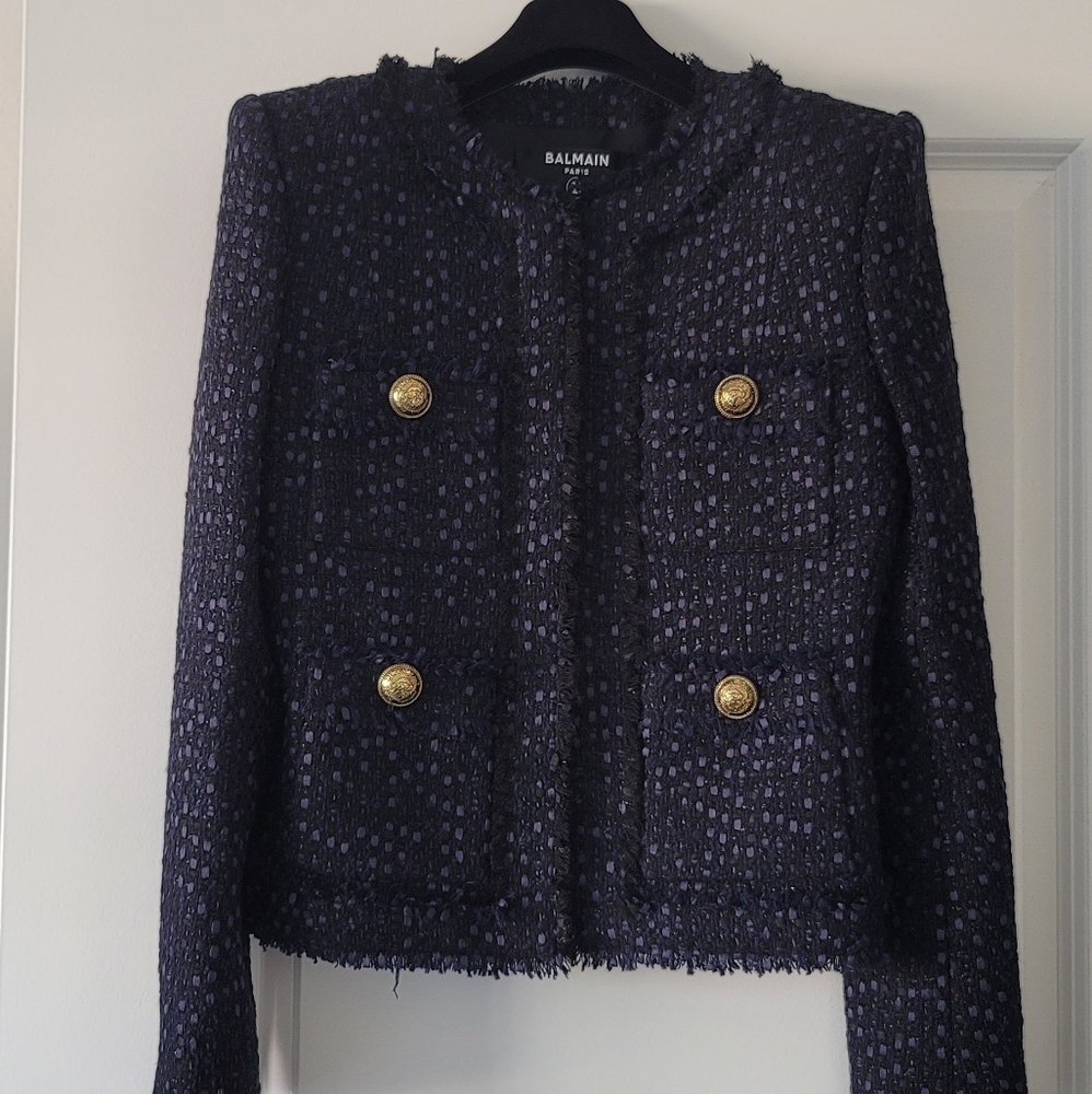 Balmain Structured Tweed Jacket